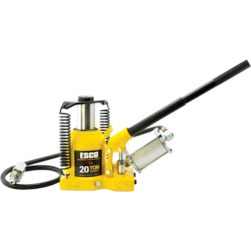Cric bouteille de s&eacute;rie Pro "Shorty", 20 tonne(s), Air comprim&eacute;/hydraulique, 12-5/8" Hauteur &eacute;lev&eacute;e Sécurité Médic