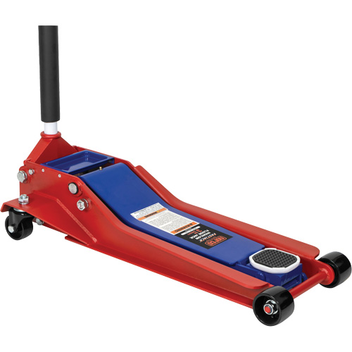 High/Low Floor Jack, 3 Ton(s) Capacity, 3-1/8" Lowered, 24-3/8" Raised, Manual Hydraulic Sécurité Médic