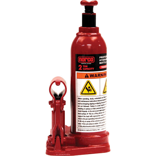 Cric &agrave; bouteille hydraulique professionnel, 2 tonne(s), 14-1/2" Hauteur &eacute;lev&eacute;e Sécurité Médic