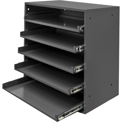 Compartment Box Cabinet, Steel, 5 Slots, 20-1/2" W x 12-1/2" D x 21" H, Grey Sécurité Médic