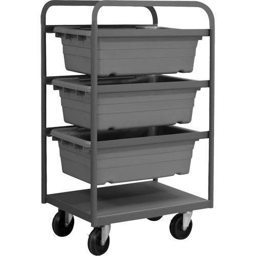 Mobile Tub Rack, Double-sided, 3 bins, 26" W x 18" D x 42" H Sécurité Médic