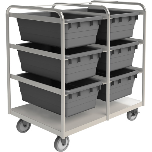 Mobile Tub Rack, Double-sided, 6 bins, 26" W x 36" D x 42" H Sécurité Médic