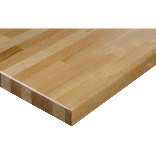 Hardwood Workbench Top, 48" W x 24" D, Square Edge, 1-1/4" Thick Sécurité Médic
