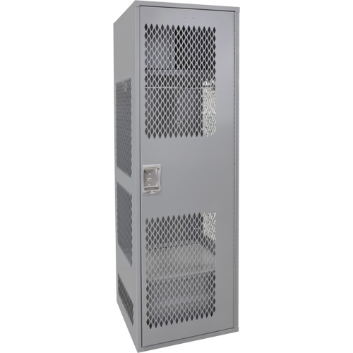 Gear Locker with Door, Steel, 24" W x 24" D x 72" H, Grey Sécurité Médic
