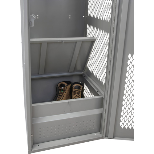 Gear Locker with Door, Steel, 24" W x 24" D x 72" H, Grey Sécurité Médic