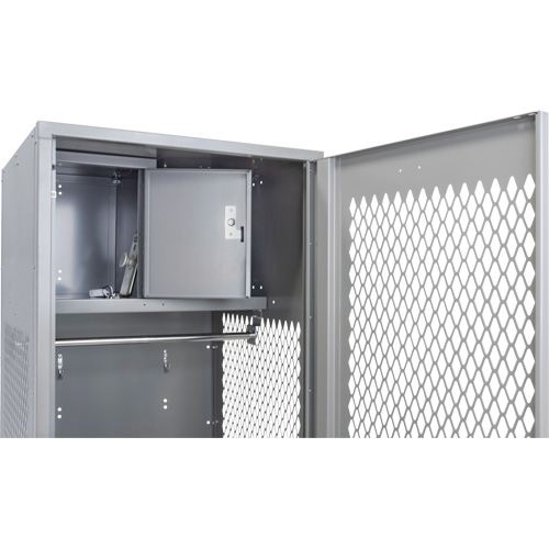 Gear Locker with Door, Steel, 24" W x 24" D x 72" H, Grey Sécurité Médic