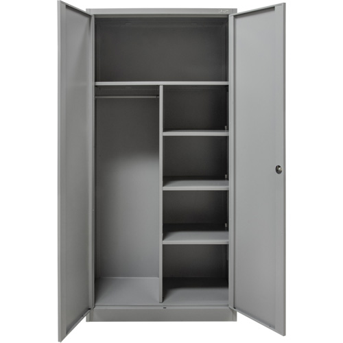 Combination Storage Cabinet, 36" W x 18" D x 72" H, Grey Sécurité Médic