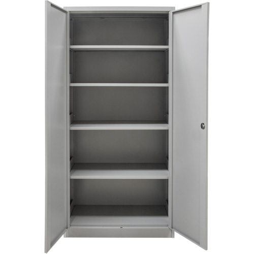 Armoires de rangement Hi-Boy, Acier, 4 Tablettes, 72" h x 36" la x 18" P, Gris Sécurité Médic