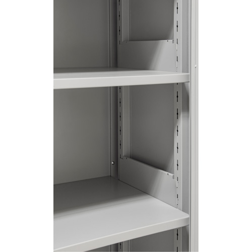 Armoires de rangement Hi-Boy, Acier, 4 Tablettes, 72" h x 36" la x 18" P, Gris Sécurité Médic