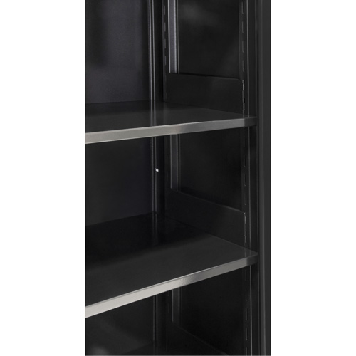 Hi-Boy Storage Cabinet, Steel, 4 Shelves, 72" H x 36" W x 18" D, Black Sécurité Médic