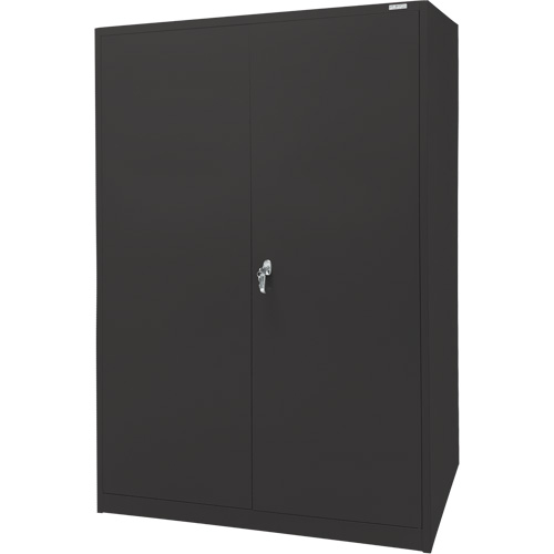 Storage Cabinet, Steel, 4 Shelves, 78" H x 48" W x 24" D, Black Sécurité Médic