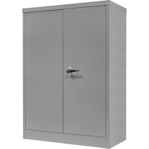 Counter-High Storage Cabinet, Steel, 2 Shelves, 42" H x 36" W x 24" D, Grey Sécurité Médic