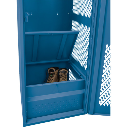 Casier pour &eacute;quipement avec porte, Acier, 24" la x 18" p x 72" h, Bleu fonc&eacute; Sécurité Médic