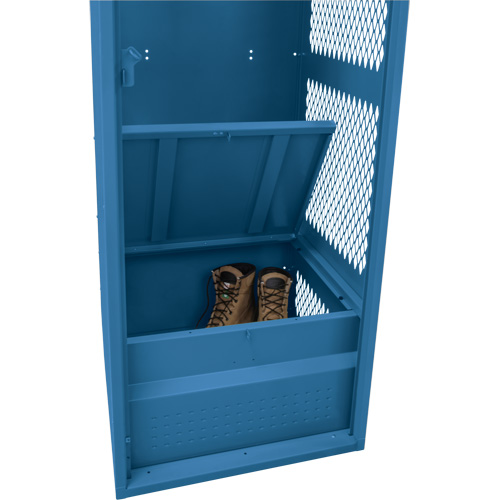 Casier pour &eacute;quipement, Acier, 24" la x 24" p x 72" h, Bleu fonc&eacute; Sécurité Médic