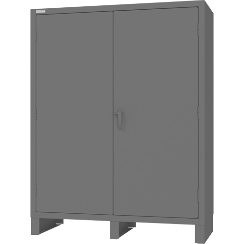 Wardrobe Cabinet with Standard Recessed Doors, Steel, 60" W x 24" D x 78" H, Grey Sécurité Médic