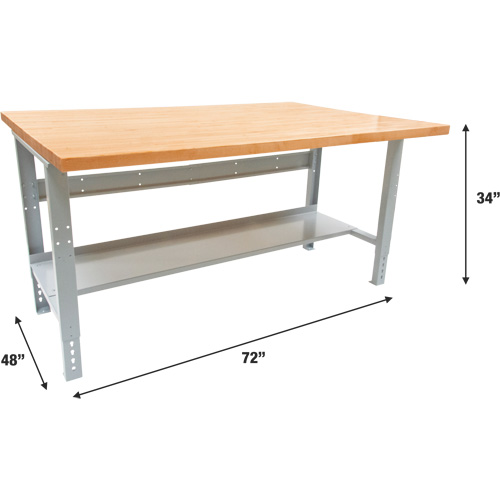 &eacute;tabli modulaire industriel, Cap 1000 lb, 72" la x 48" p Sécurité Médic