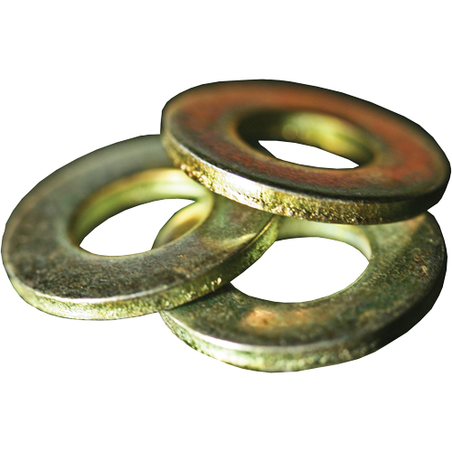 SAE Flat Washer, 1/4", Yellow Zinc Sécurité Médic