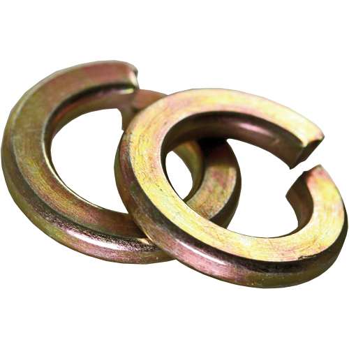 Split Lock Washer, 1/2", Yellow Zinc Sécurité Médic