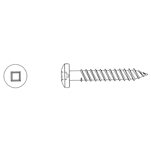 Round Head Wood Screws, #8 x 2-1/2" L, Zinc Plated Sécurité Médic