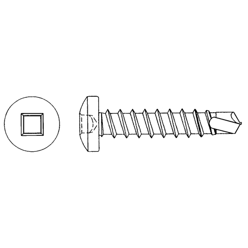 Vis autoforeuses &agrave; t&ecirc;te cylindrique, #12 x 1" lo, Zingu&eacute; Sécurité Médic