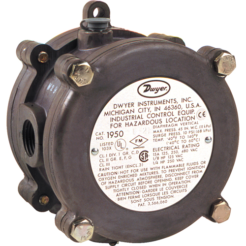 Explosion Proof Pressure Switch Sécurité Médic