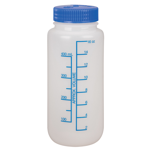 Wide-Mouth Bottles, Round, 16 oz., Plastic Sécurité Médic