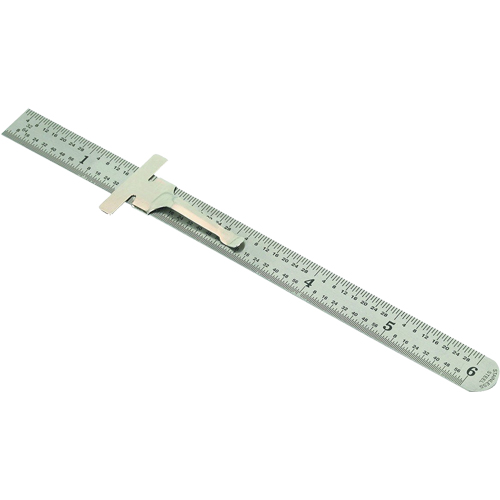 Pocket Rule, 6" L, Steel, 1/64" (1 mm) Graduations Sécurité Médic
