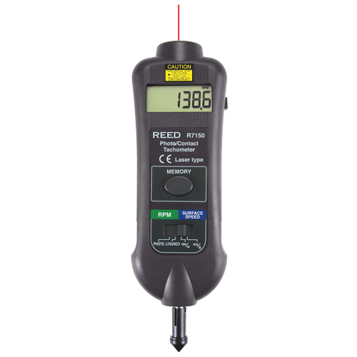 Professional Dual Function Tachometer with ISO Certificate, Contact/Photo (Non Contact) Sécurité Médic