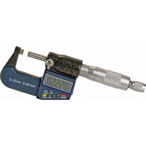 Microm&egrave;tre num&eacute;rique &eacute;lectronique, 0 - 1" (0 - 25 mm) gamme de mesure, R&eacute;solution de 0,00005" (0,00127 mm) Sécurité Médic