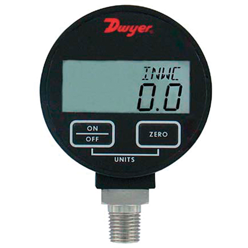 Pressure Gauge, 2-31/50" , 500 psi, Bottom Mount, Digital Sécurité Médic