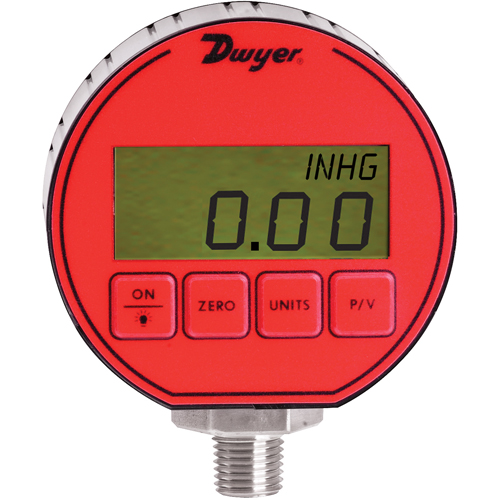 Pressure Gauge, 3" , 1000 psi, Bottom Mount, Digital Sécurité Médic
