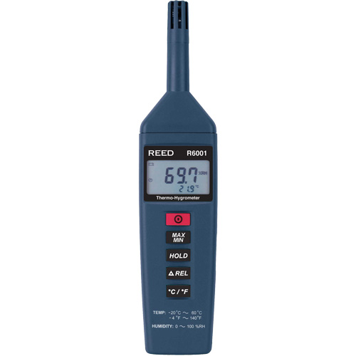 Thermo-Hygrometer with Calibration Certificate, 0% - 100% RH, -4° - 140° F ( -20° - 60°C ) Sécurité Médic
