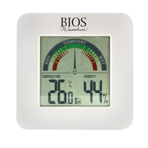 Hygrom&egrave;tres int&eacute;rieurs avec indicateur de confort BIOS, Contact, Num&eacute;rique, -58-158°F (-50-70°C) Sécurité Médic