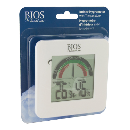 Hygrom&egrave;tres int&eacute;rieurs avec indicateur de confort BIOS, Contact, Num&eacute;rique, -58-158°F (-50-70°C) Sécurité Médic