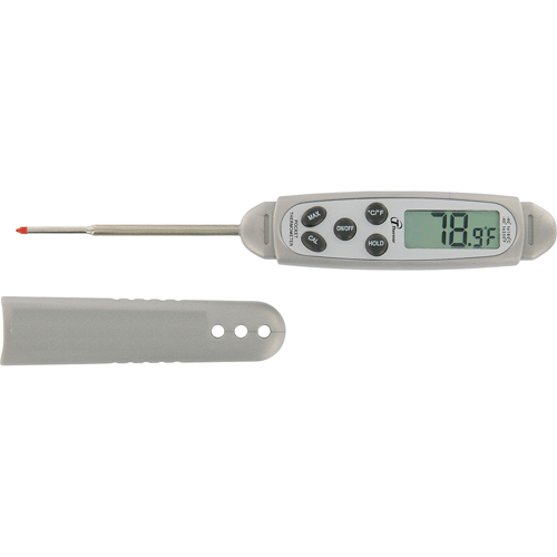 Thermom&egrave;tre &agrave; tige &agrave; l'&eacute;preuve de l'eau, Contact, Num&eacute;rique, -40,0-450,0°F (-40,0-230,0°C) Sécurité Médic