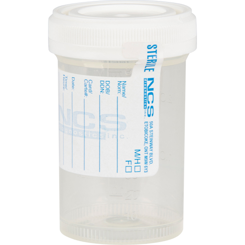 Contenant st&eacute;rile de 90ml, Transparent Sécurité Médic