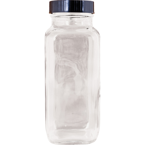 Bouteille, Carr&eacute;e, 8 fl. Oz., Verre Sécurité Médic