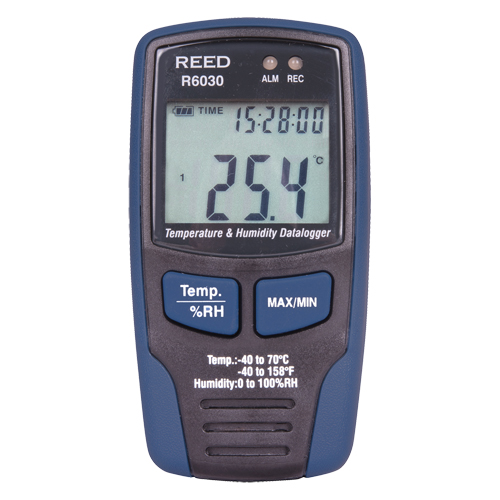 Enregistreurs de donn&eacute;es temp&eacute;rature/humidit&eacute;, 40°C &agrave; 70°C (-40°F &agrave; 158°F) Sécurité Médic