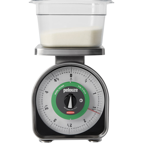 Pelouze Mechanical Portion Control Scale, 5 lbs. / 2.3 kg Cap., 10 g / 0.5 oz. Graduations Sécurité Médic