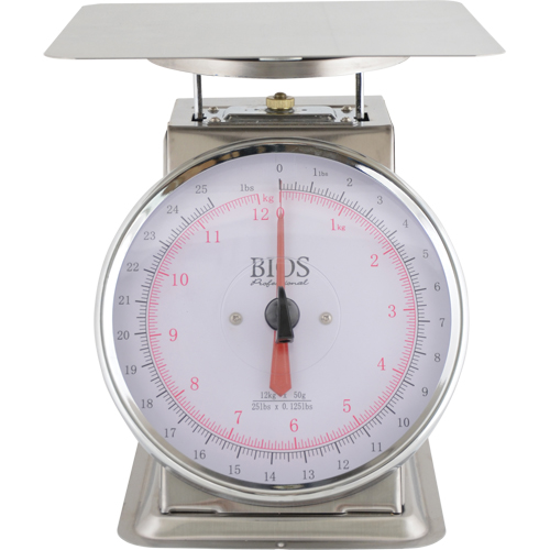 Top Loading Scale, 25 lbs. 12 kg Cap., 0.125 lbs. / 50 g Graduations Sécurité Médic