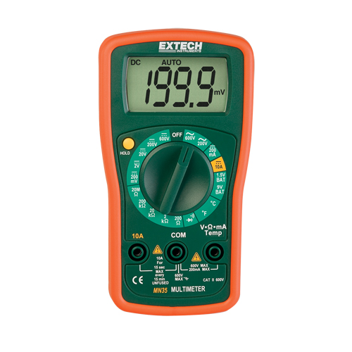 Digital Mini Multimeter, AC/DC Voltage, DC Current Sécurité Médic