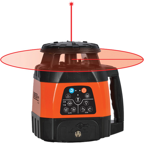 Laser rotatif horizontal et vertical &agrave; nivellement automatique et faisceau rouge, 200' (60 m), 635 N.m Sécurité Médic