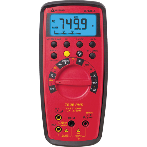 37XR-A True RMS Digital Multimeter, AC/DC Voltage, AC/DC Current Sécurité Médic