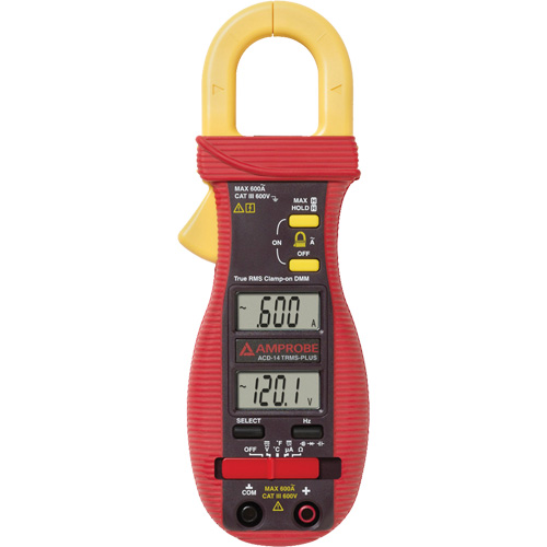 ACD-14-PLUS Clamp-On Multimeter with Dual Display, AC/DC Voltage, AC Current Sécurité Médic