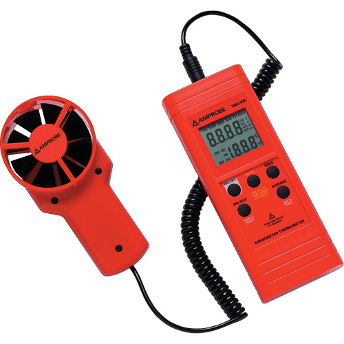 TMA10A Anemometer Thermometer, Not Data Logging, 0.4 - 25 m/sec Air Velocity Range Sécurité Médic