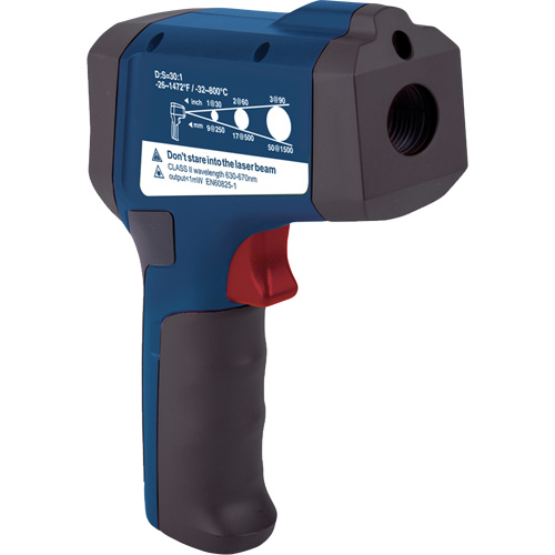 Thermom&egrave;tre &agrave; infrarouge professionnel, -26 - 1472° F ( -32 - 800° C ), 30:1, &eacute;missivit&eacute; Ajustable Sécurité Médic
