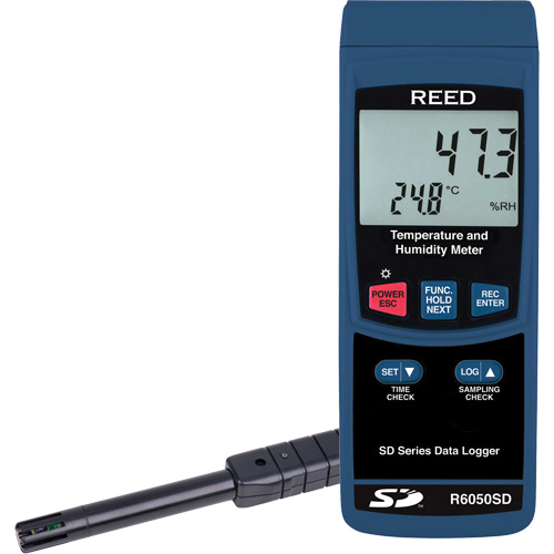 Data Logging Thermo-Hygrometer, 5% - 95% RH, 32° - 122° F ( 0° - 50°C ) Sécurité Médic