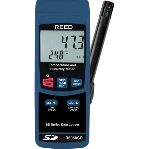 Data Logging Thermo-Hygrometer, 5% - 95% RH, 32° - 122° F ( 0° - 50°C ) Sécurité Médic