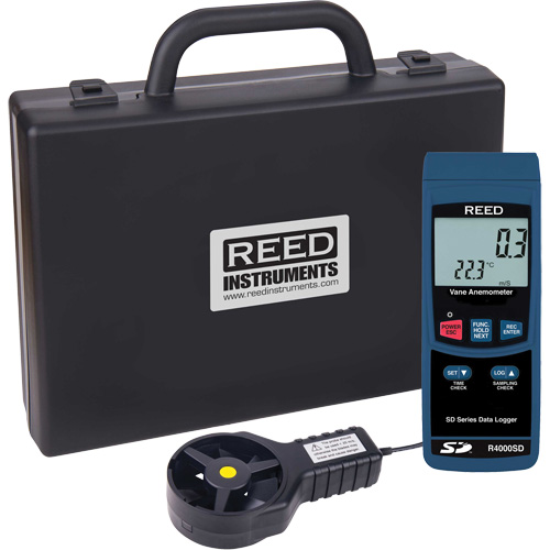 Thermo-Anemometer, Data Logging, 0.4 - 30 m/sec Air Velocity Range Sécurité Médic