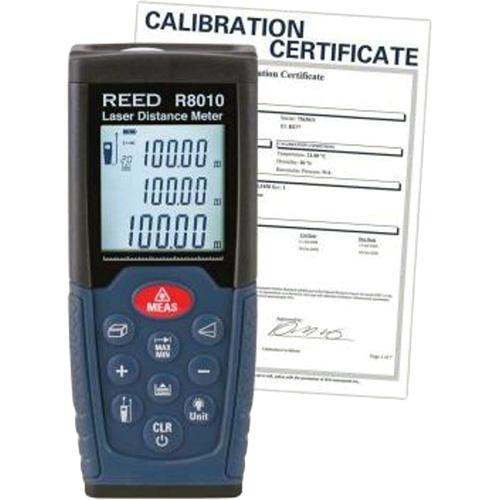 Laser Distance Meter with Calibration Certificate, 1.92" - 328' (5 cm - 100 m) Range, Digital (Electronic) Sécurité Médic